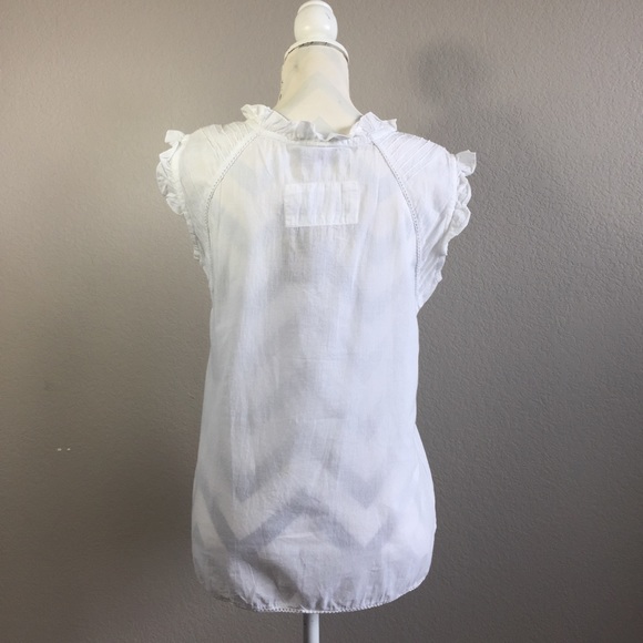 Sacred Threads Ruffle White Top - Picture 2 of 3